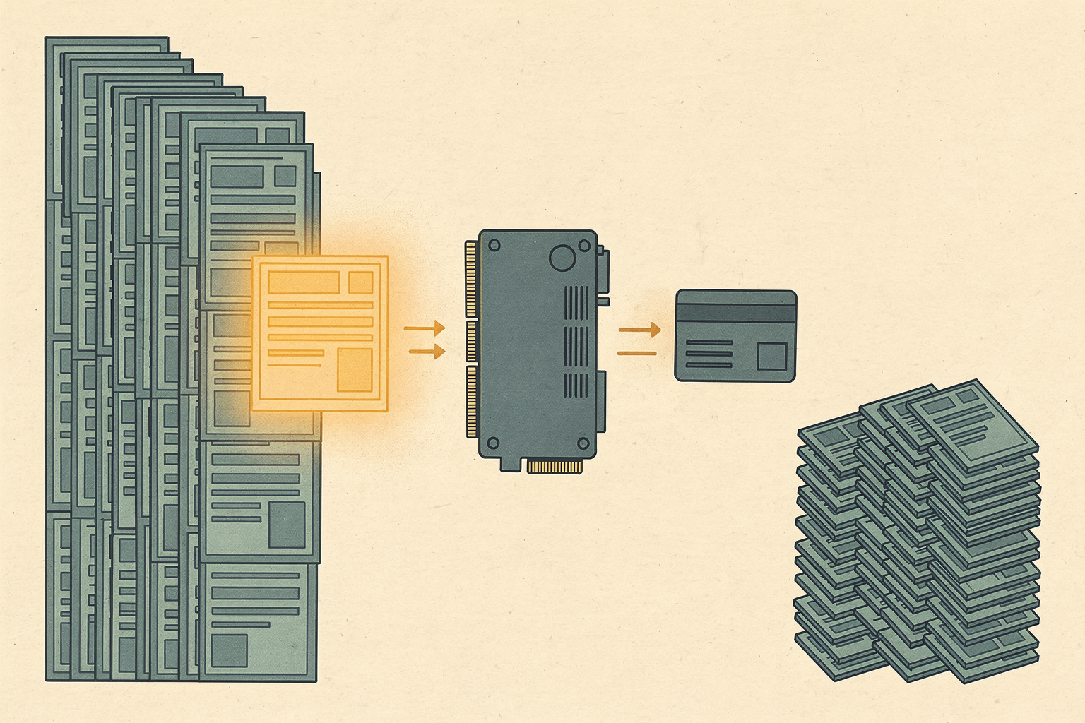 Batch-process 10,000 documents locally for the cost of electricity — hero illustration