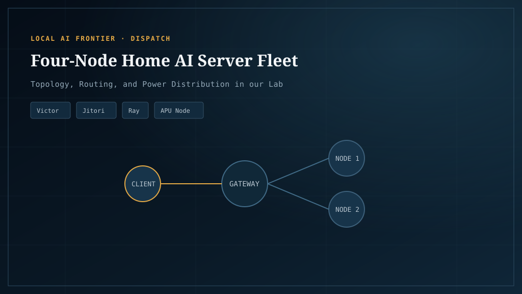 Home AI server: a working four-node fleet